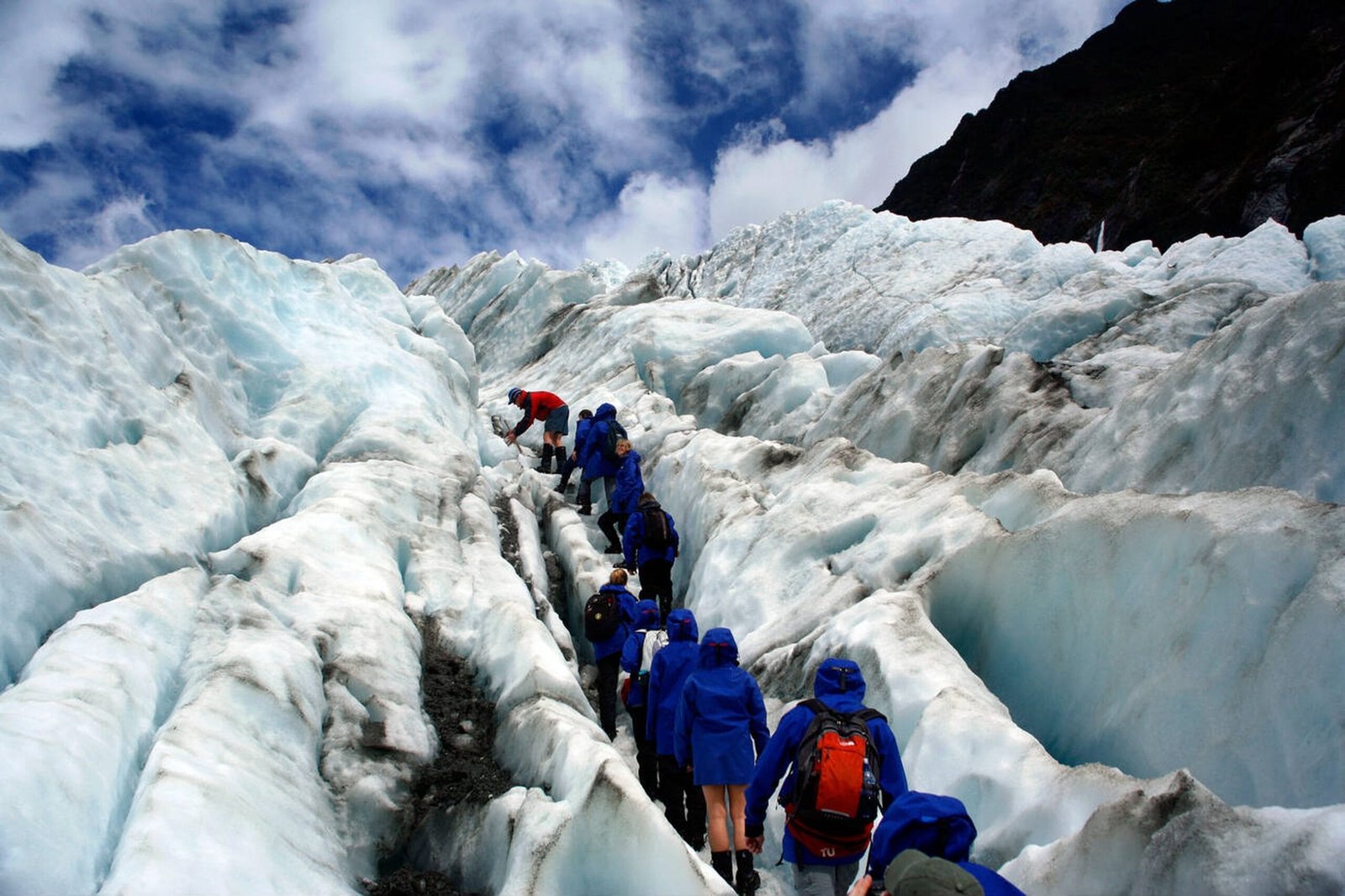 Guided ice hike on Franz Josef Glacier, West Coast, New Zealand