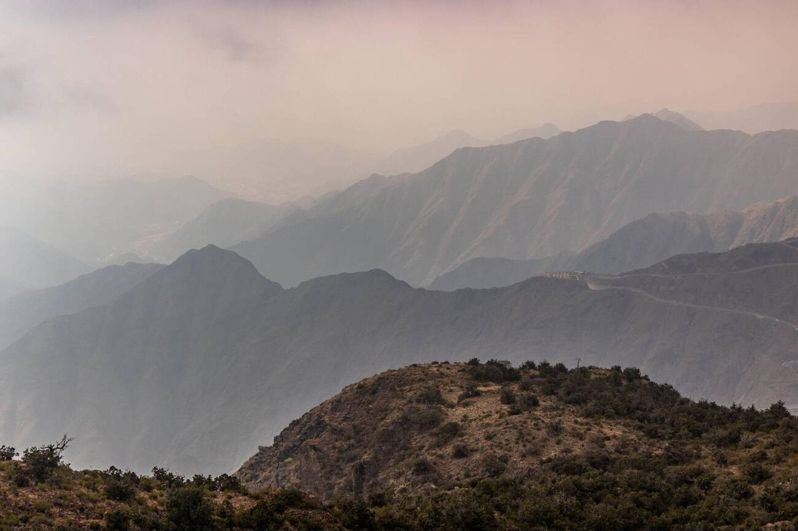 Panoramic view of Al-Soudah Mountains, Abha, Saudi Arabia