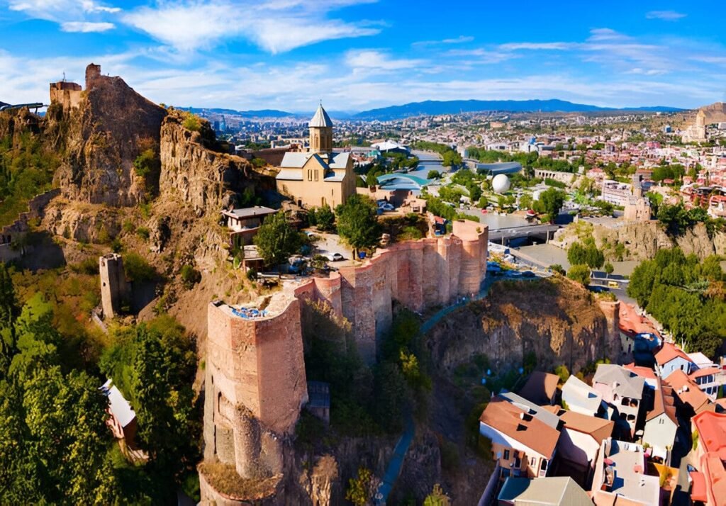 iconic Narikala Fortress overlooking Tbilis